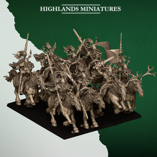 Mounted Forest Riders from Feral Elves by Highland Miniatures