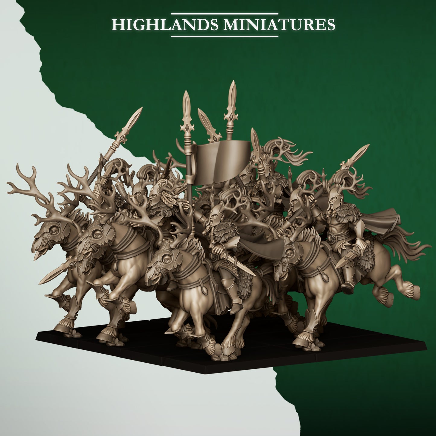 Mounted Forest Riders from Feral Elves by Highland Miniatures