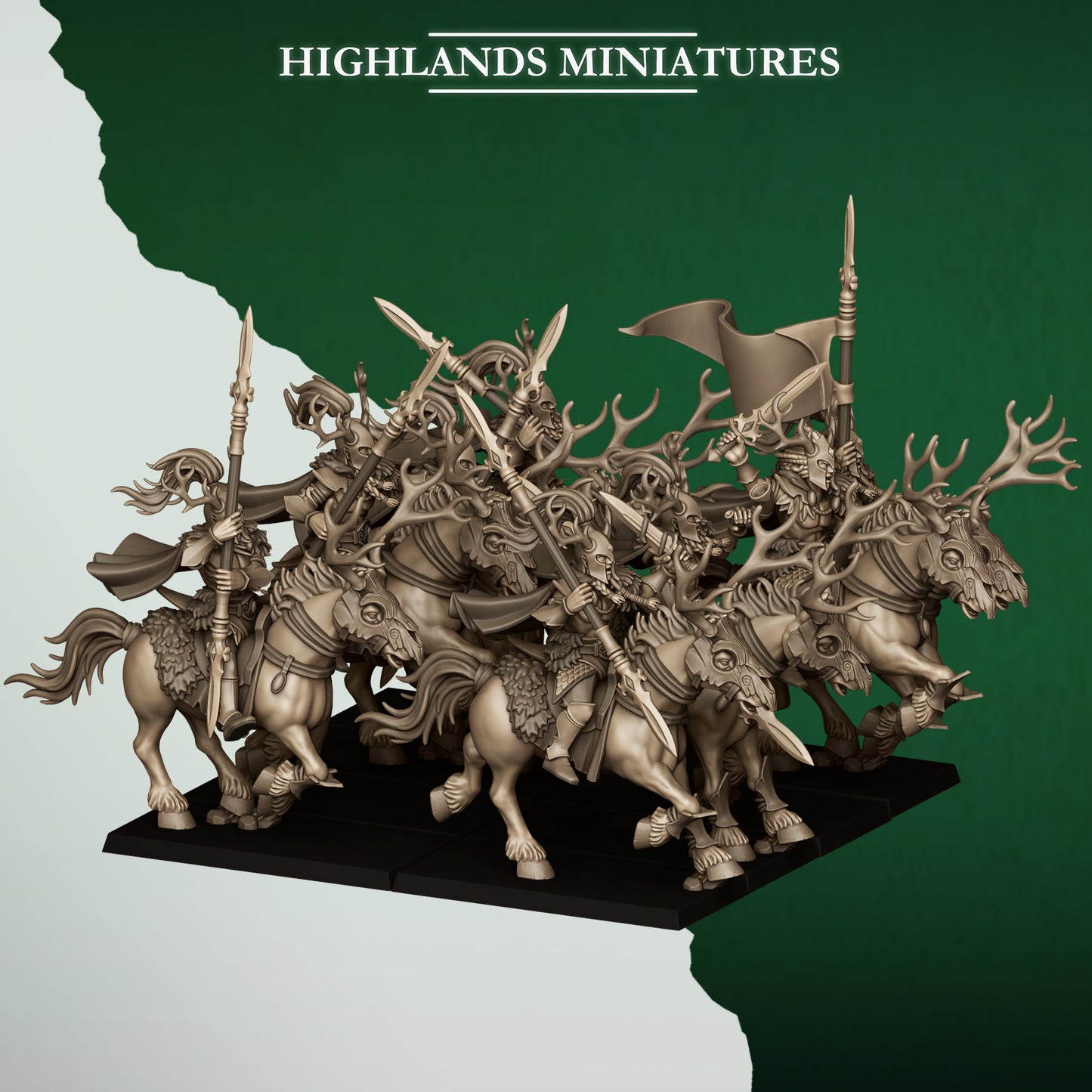 Mounted Forest Riders from Feral Elves by Highland Miniatures