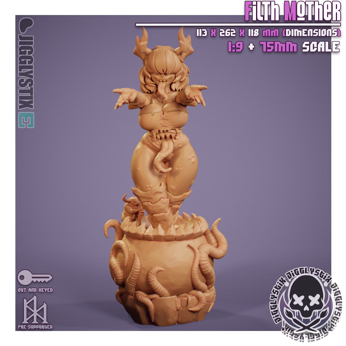 Filth Mother by Jigglystix Pin Up Factory Miniatures