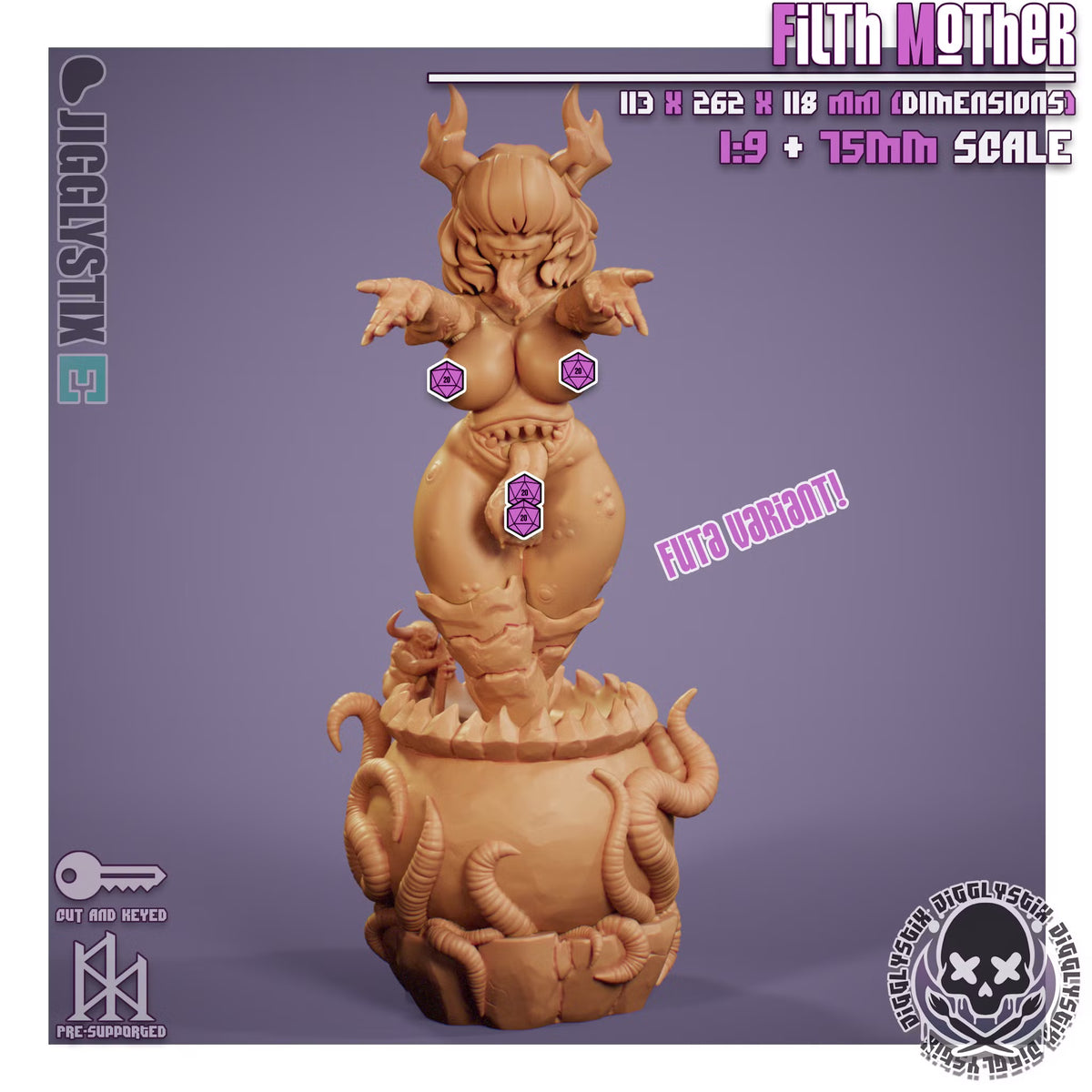 Filth Mother by Jigglystix Pin Up Factory Miniatures