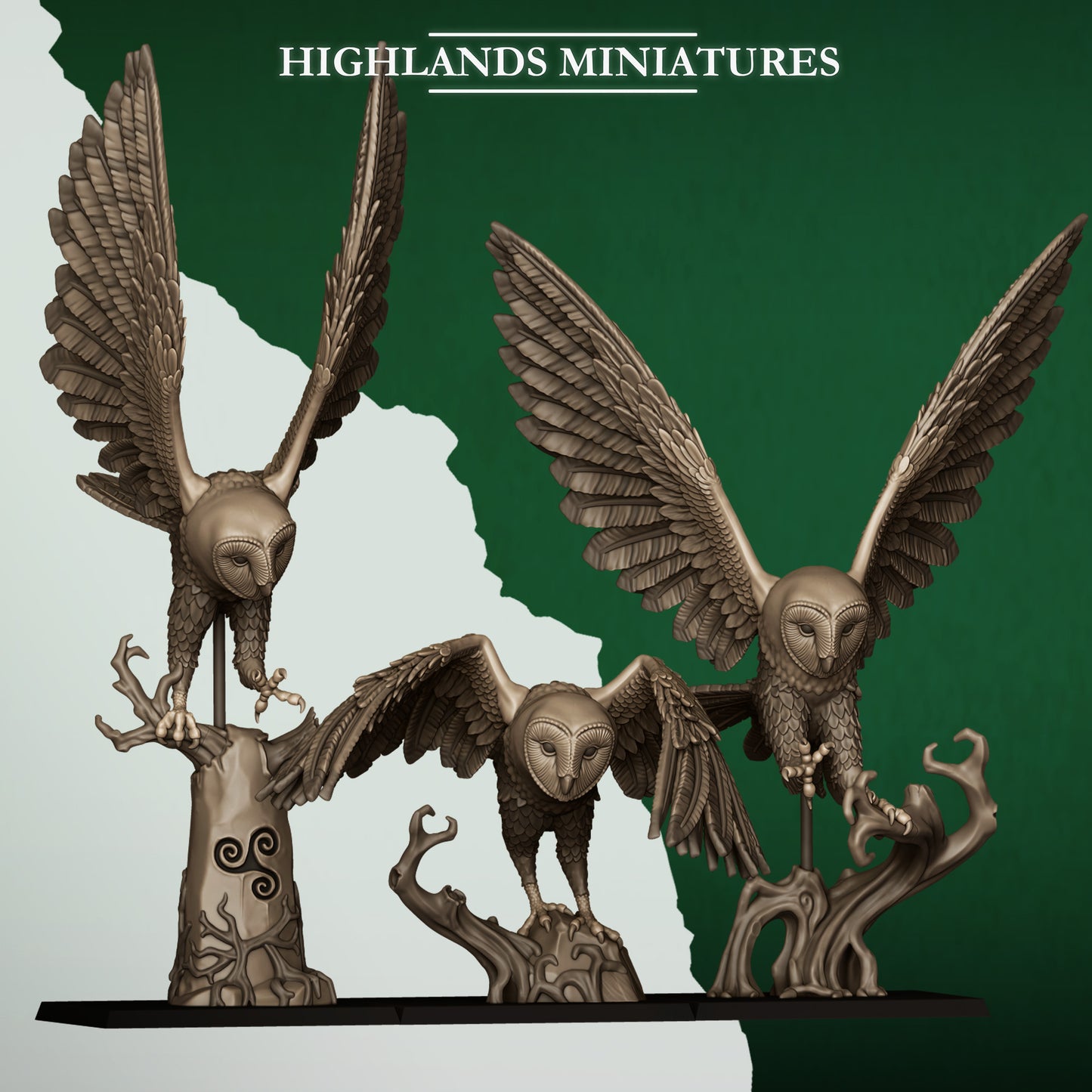 Great Owls Riders from Feral Elves By Highland Miniatures