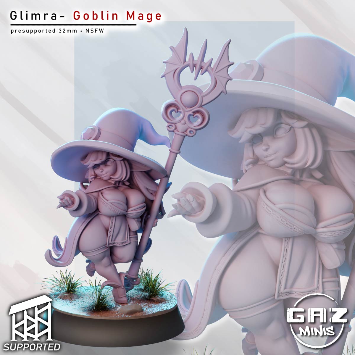 Glimra - Goblin Mage by Gaz Minis