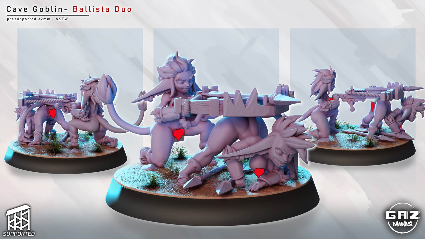 Cave Goblin Ballista Duo by Gaz Minis