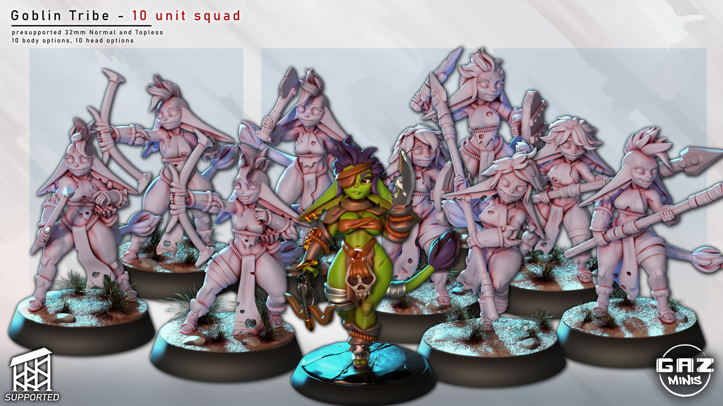 Goblin Tribe – 10 Goblin unit by Gaz Minis