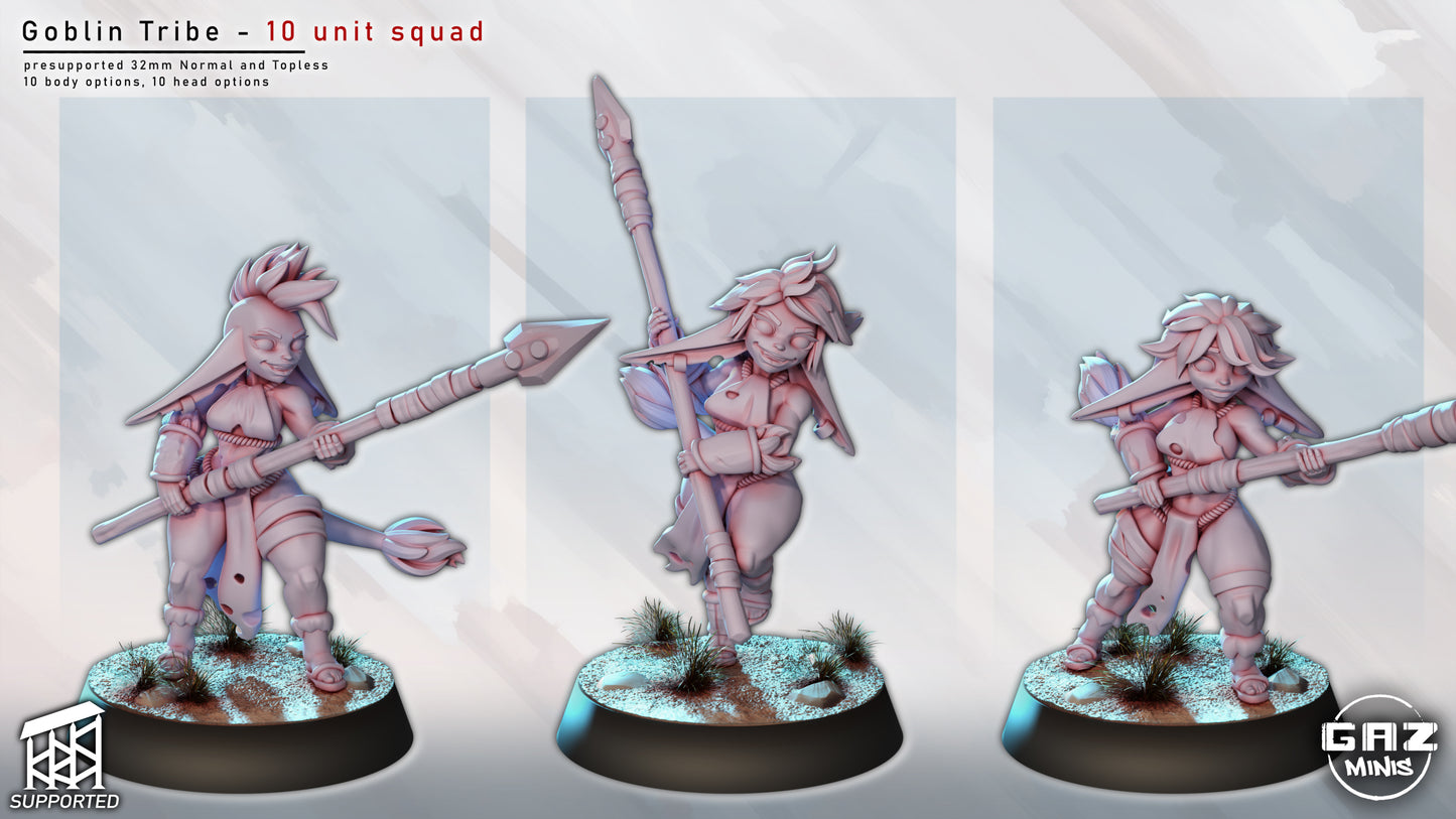 Goblin Tribe – 10 Goblin unit by Gaz Minis