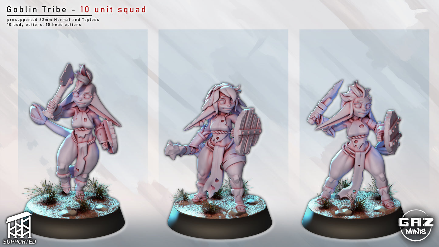 Goblin Tribe – 10 Goblin unit by Gaz Minis