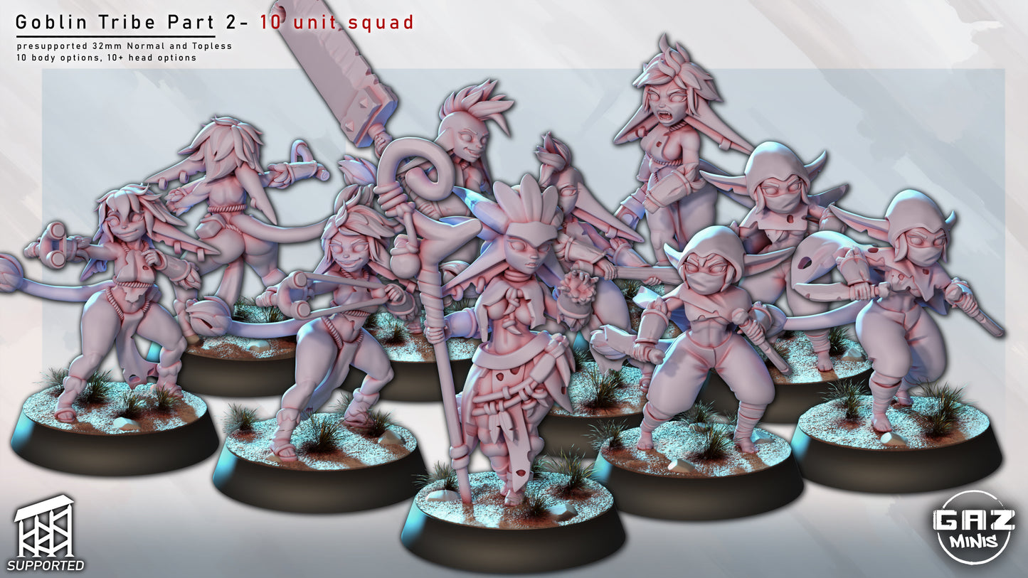 Goblin Tribe Part 2– 10 Goblin unit by Gaz Minis
