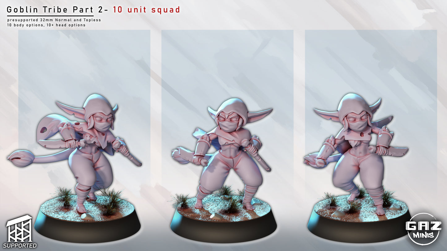 Goblin Tribe Part 2– 10 Goblin unit by Gaz Minis