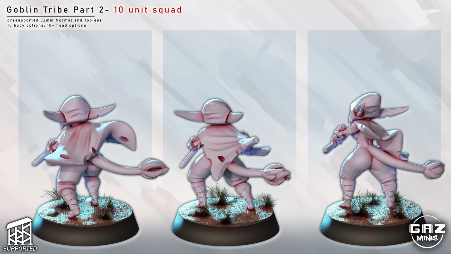 Goblin Tribe Part 2– 10 Goblin unit by Gaz Minis