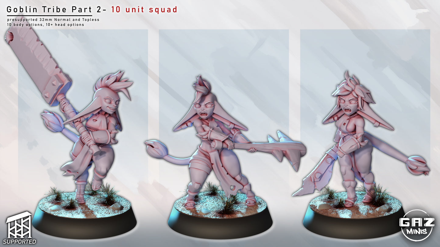 Goblin Tribe Part 2– 10 Goblin unit by Gaz Minis