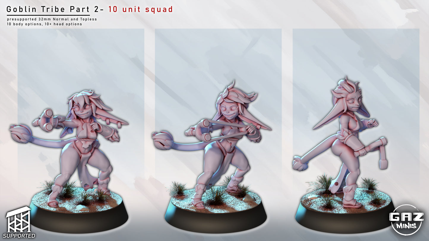 Goblin Tribe Part 2– 10 Goblin unit by Gaz Minis