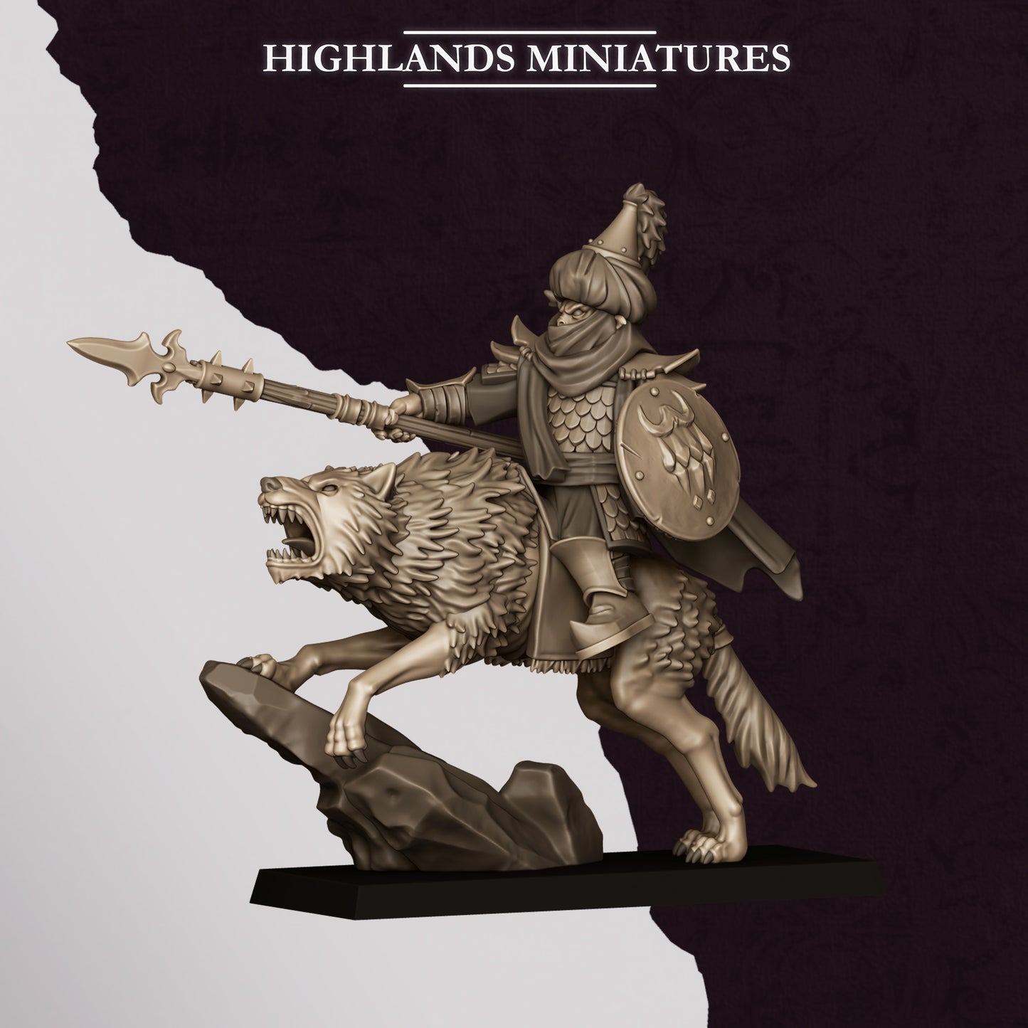 Hobgoblin Hero mounted on Wolf from Sons of Marduk  by Highland Miniatures