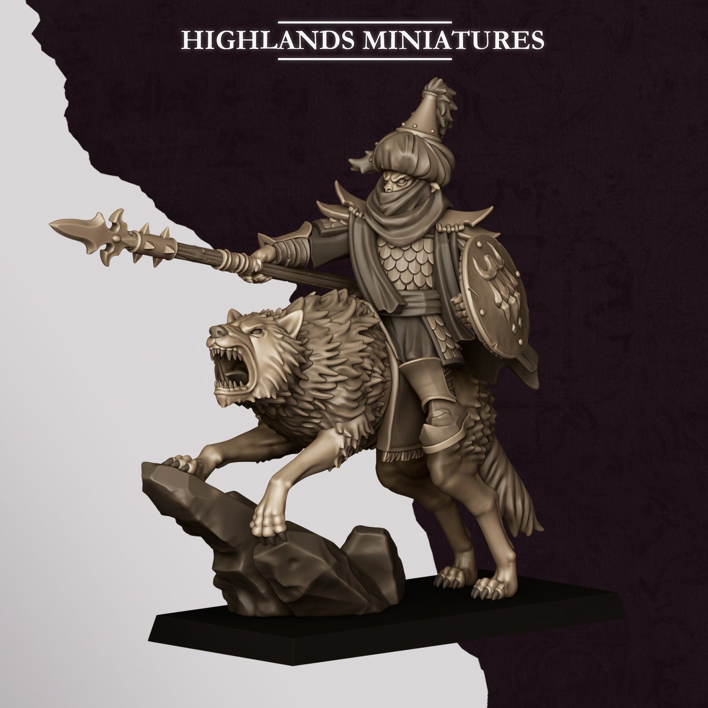 Hobgoblin Hero mounted on Wolf from Sons of Marduk  by Highland Miniatures