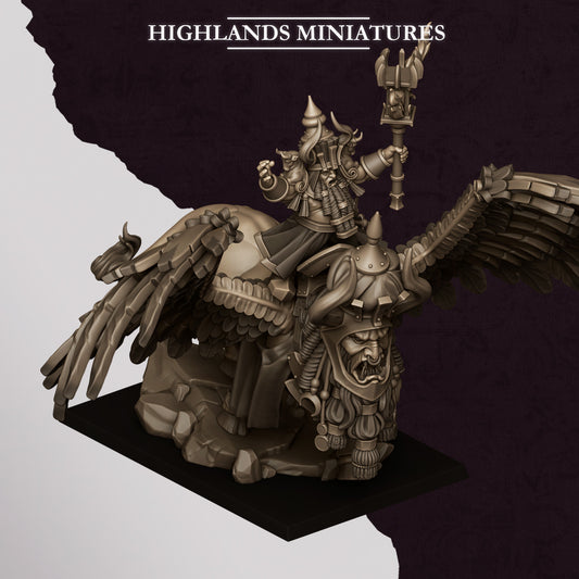 Great Sorcerer of Marduk on Lamassu from Sons of Marduk  by Highland Miniatures