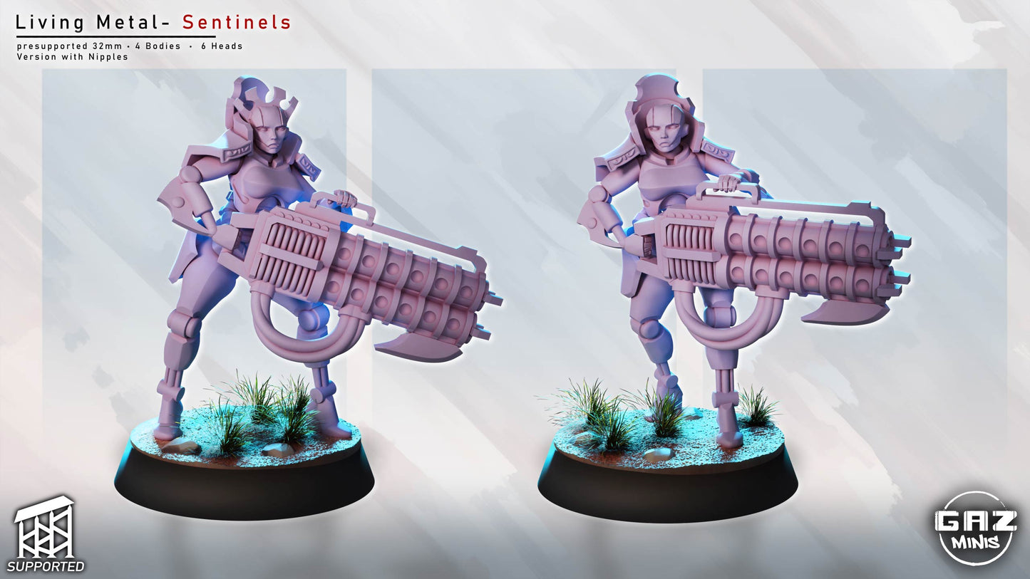 Living Metal Sentinels – Heavy Weapons Unit by Gaz Minis