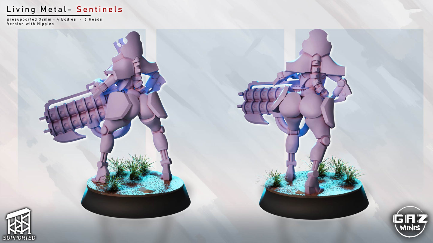 Living Metal Sentinels – Heavy Weapons Unit by Gaz Minis