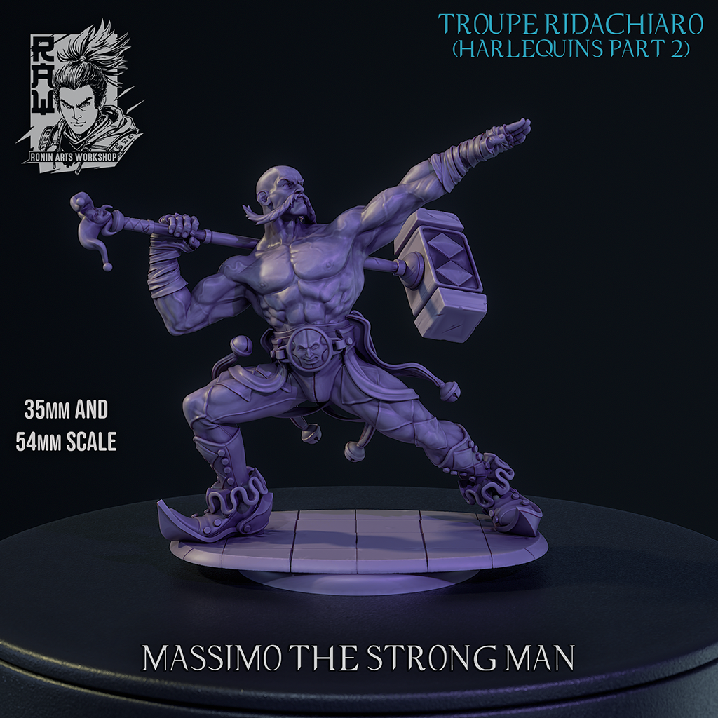 Massimo The Strongman from Harlequin Troupe by Ronin Arts Workshop