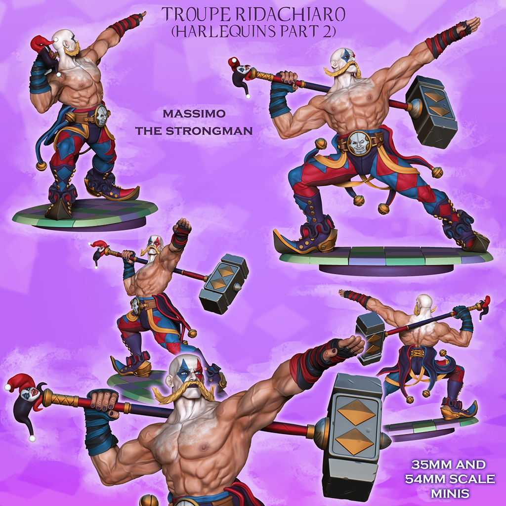 Massimo The Strongman from Harlequin Troupe by Ronin Arts Workshop