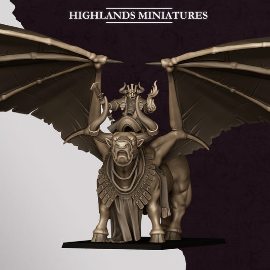 Marduk Sorcerer On Bull from Sons of Marduk  by Highland Miniatures