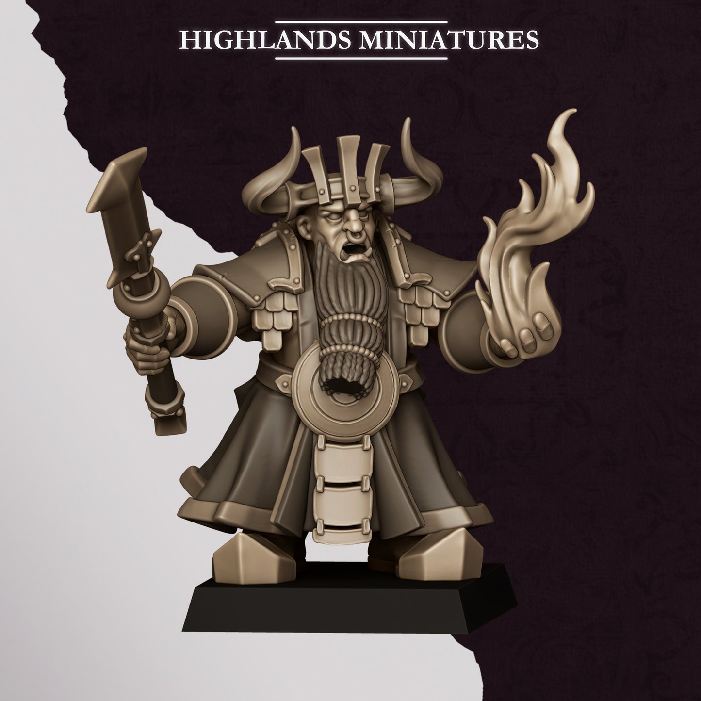Marduk Sorcerer On Bull from Sons of Marduk  by Highland Miniatures