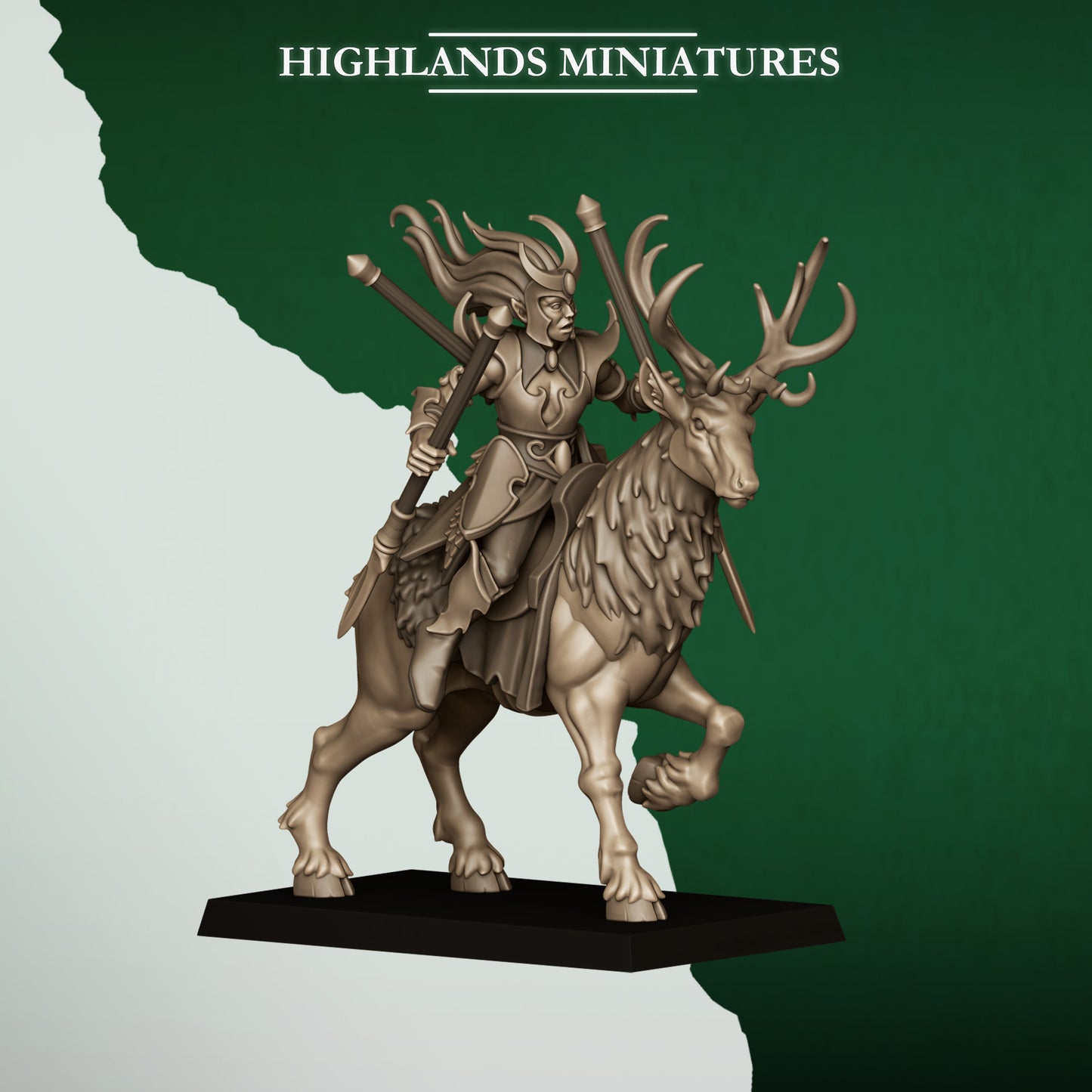 Mounted Moonlight Sisters from Feral Elves by Highland Miniatures