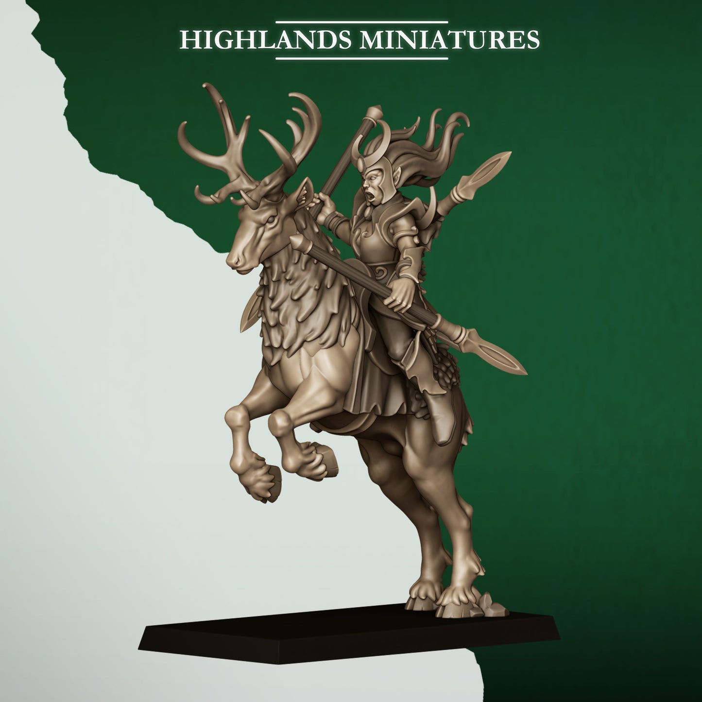 Mounted Moonlight Sisters from Feral Elves by Highland Miniatures