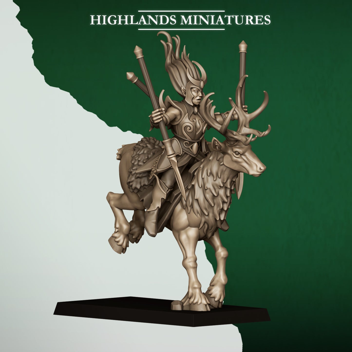 Mounted Moonlight Sisters from Feral Elves by Highland Miniatures