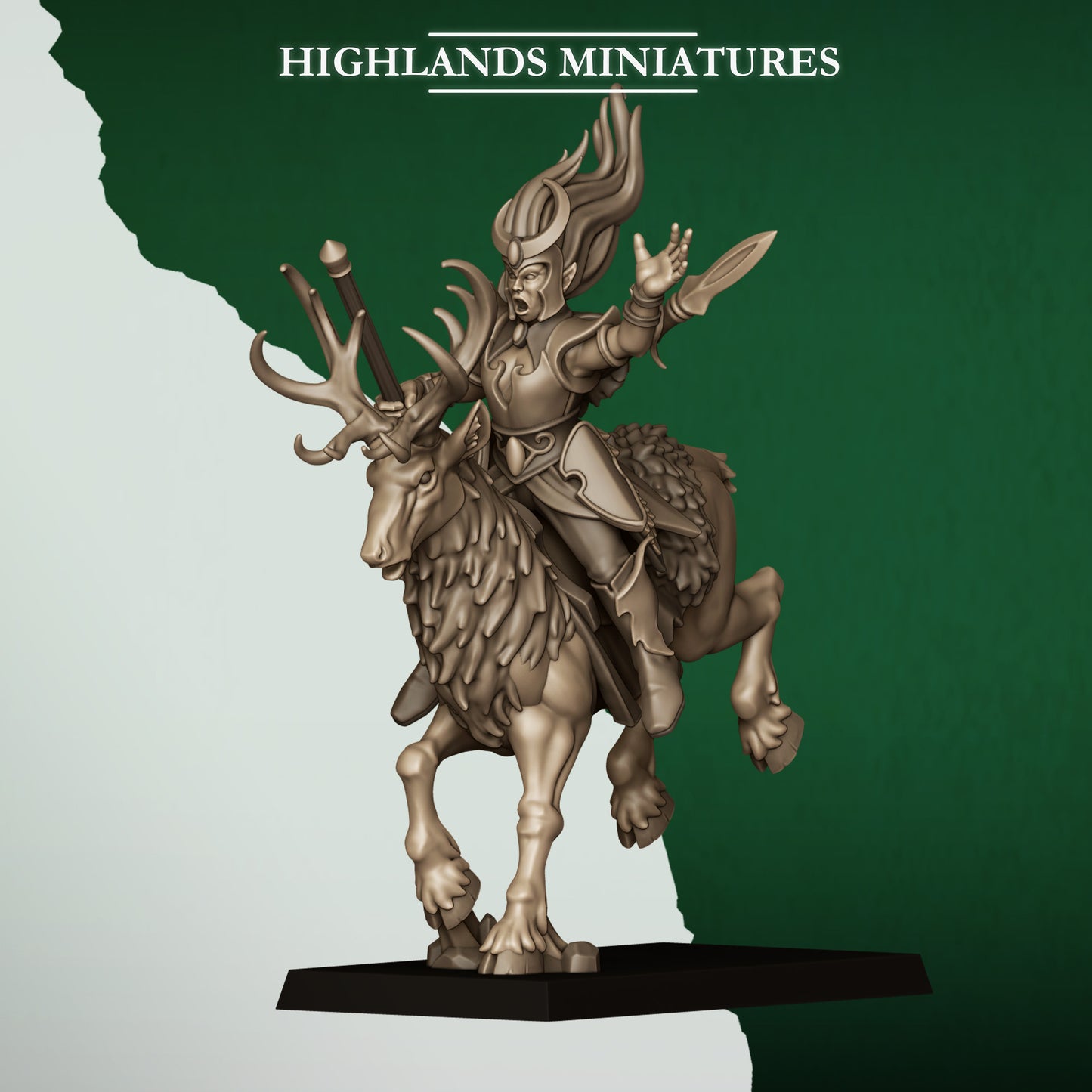 Mounted Moonlight Sisters from Feral Elves by Highland Miniatures