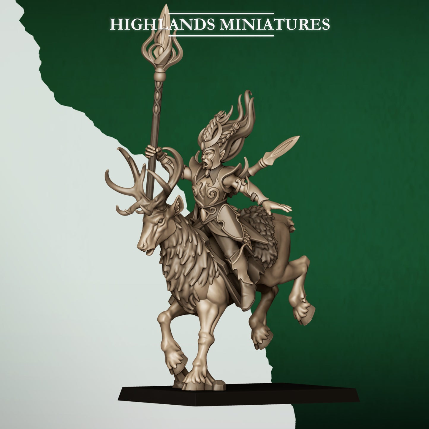 Mounted Moonlight Sisters from Feral Elves by Highland Miniatures