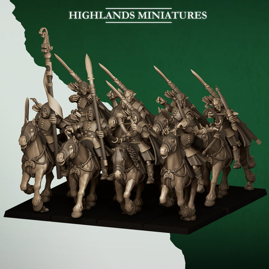 Mounted Feral Archers from Feral Elves by Highland Miniatures