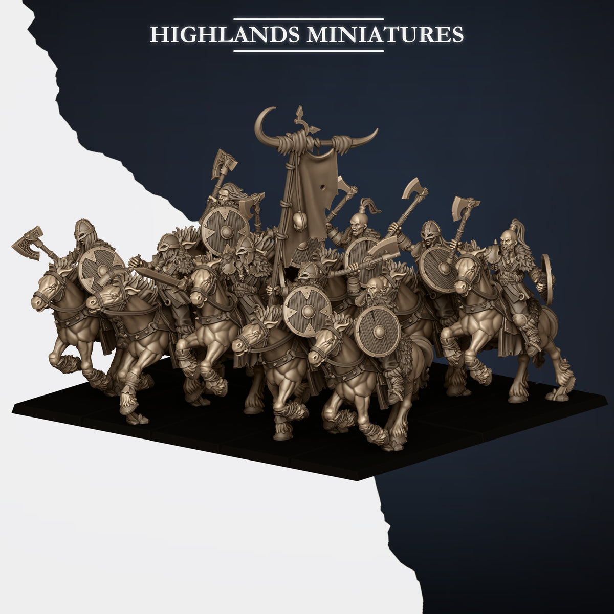 Mounted Norse Raiders by Highland Miniatures