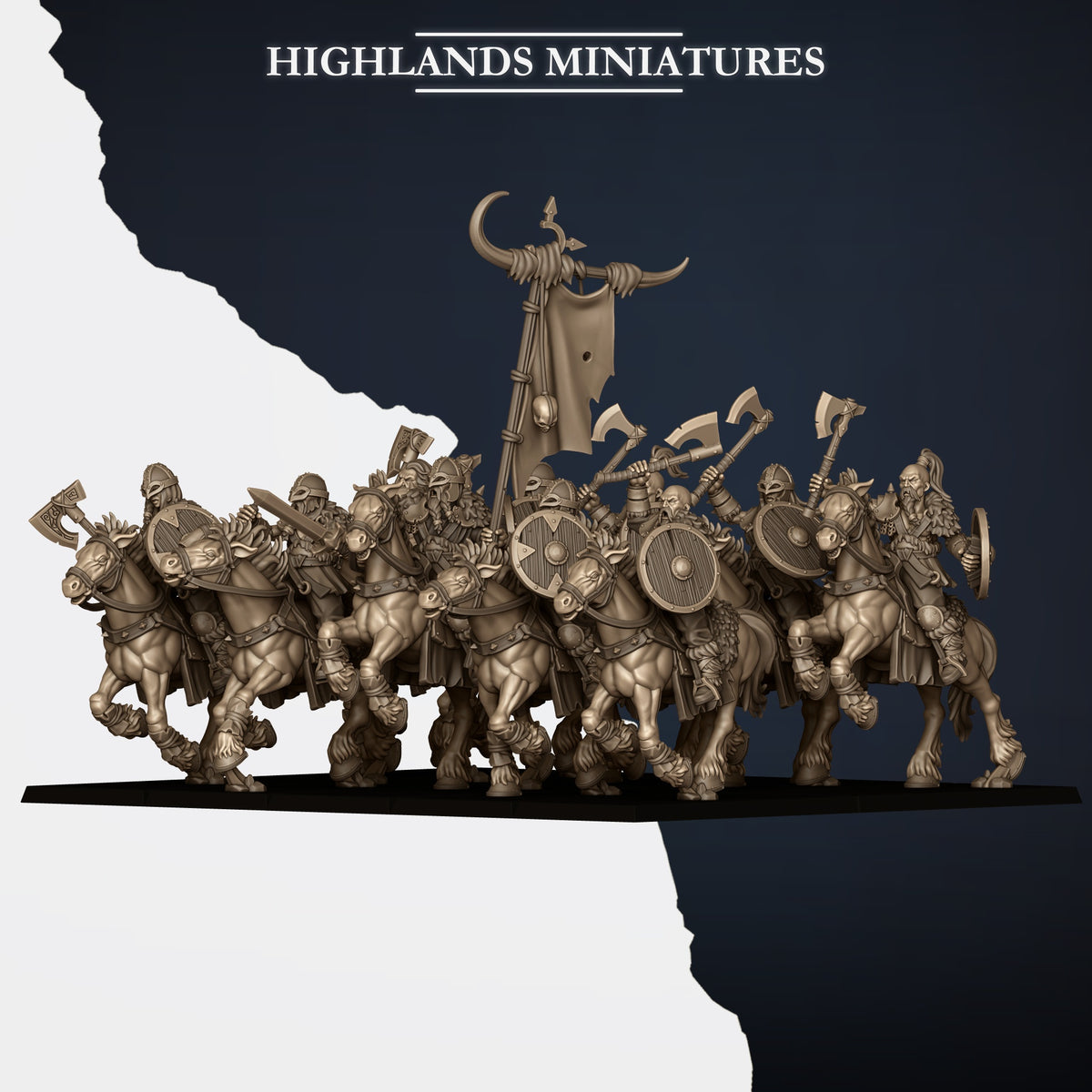 Mounted Norse Raiders by Highland Miniatures