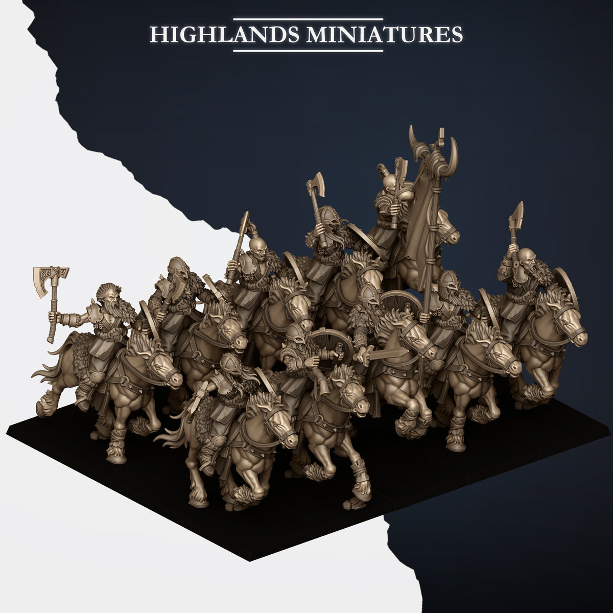 Mounted Norse Raiders by Highland Miniatures