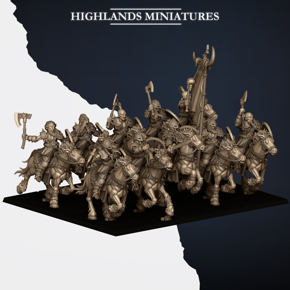 Mounted Norse Raiders by Highland Miniatures