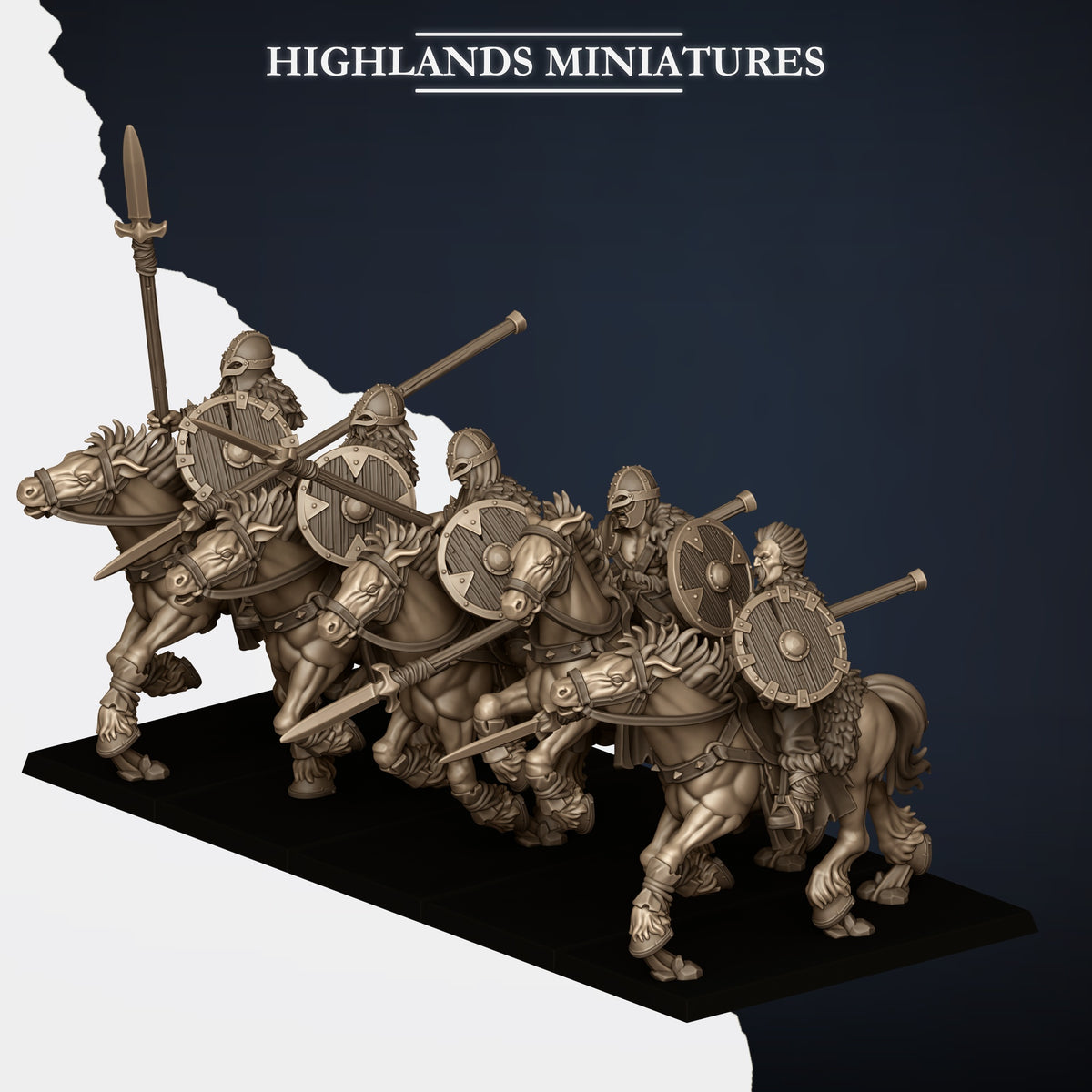 Mounted Norse Raiders by Highland Miniatures