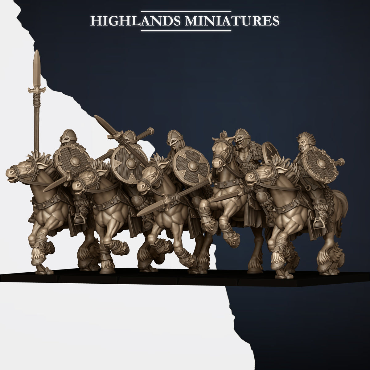 Mounted Norse Raiders by Highland Miniatures