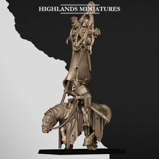 Mounted Skeletal Lord BSB by Highland Miniatures