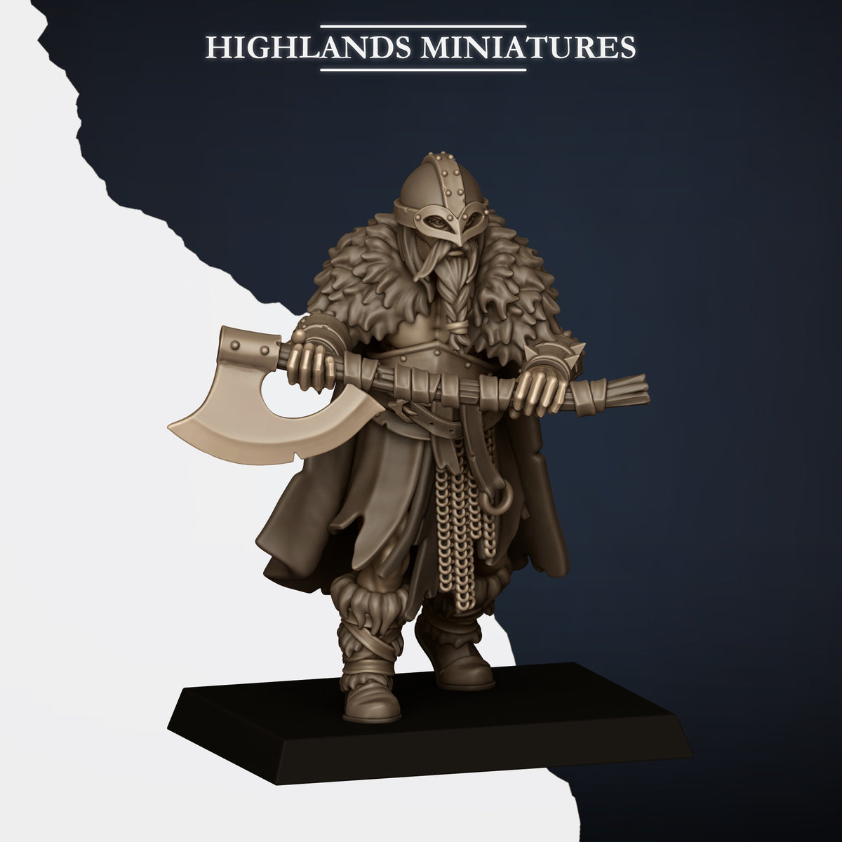 Norse Raiders with two handed weapons by Highland Miniatures