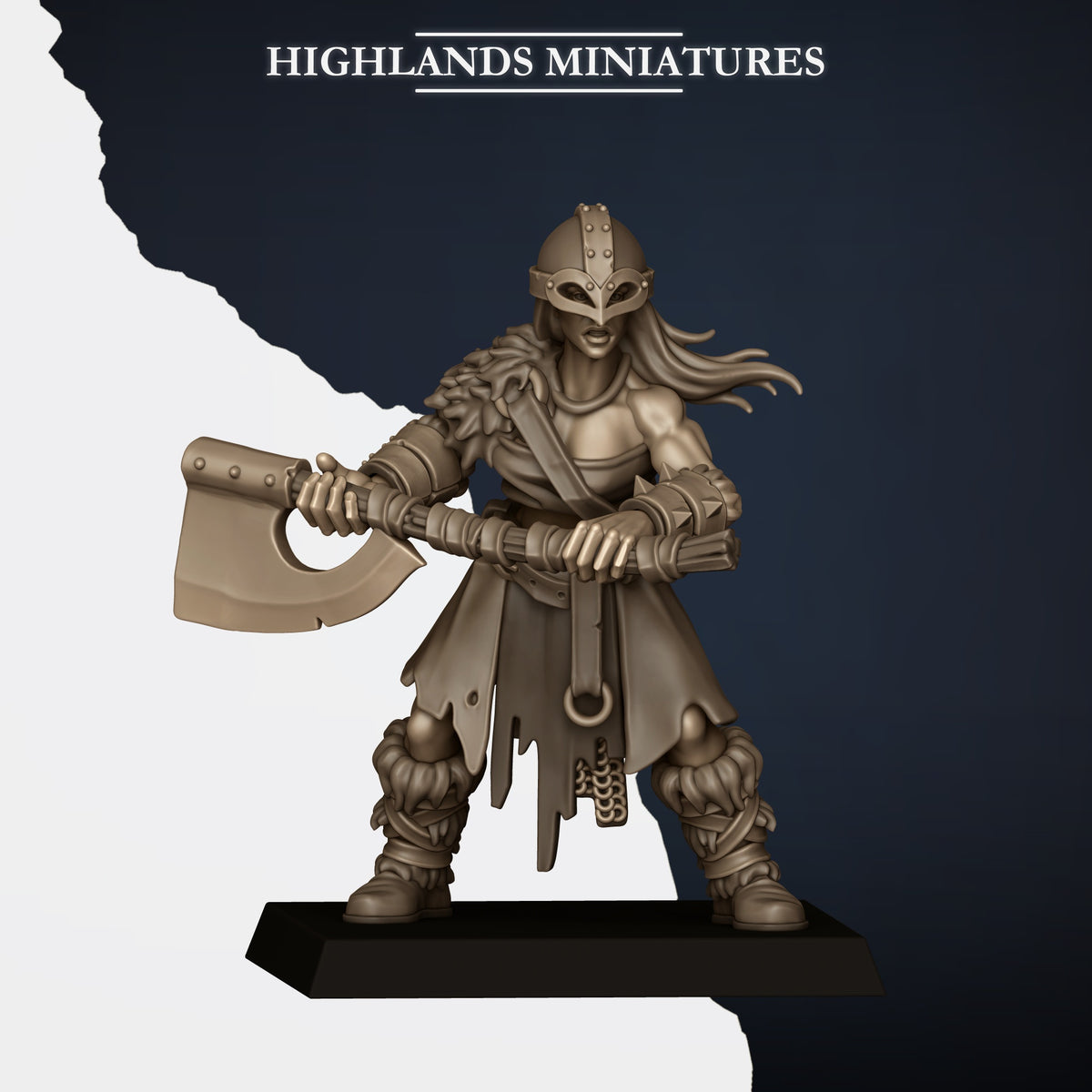 Norse Raiders with two handed weapons by Highland Miniatures