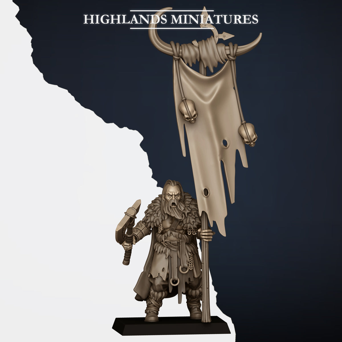 Norse Raiders with hand weapons and shields by Highland Miniatures
