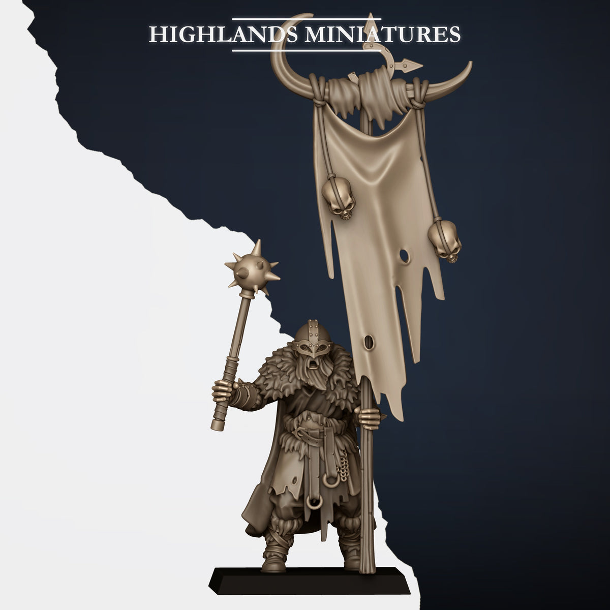 Norse Raiders with two handed weapons by Highland Miniatures