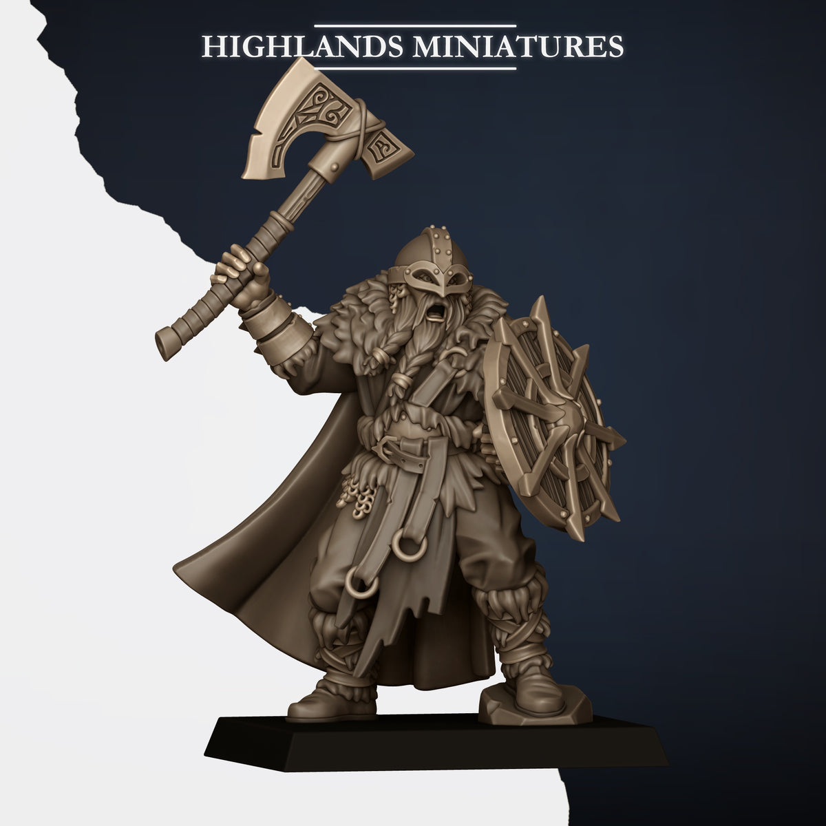 Norse Raiders with two handed weapons by Highland Miniatures