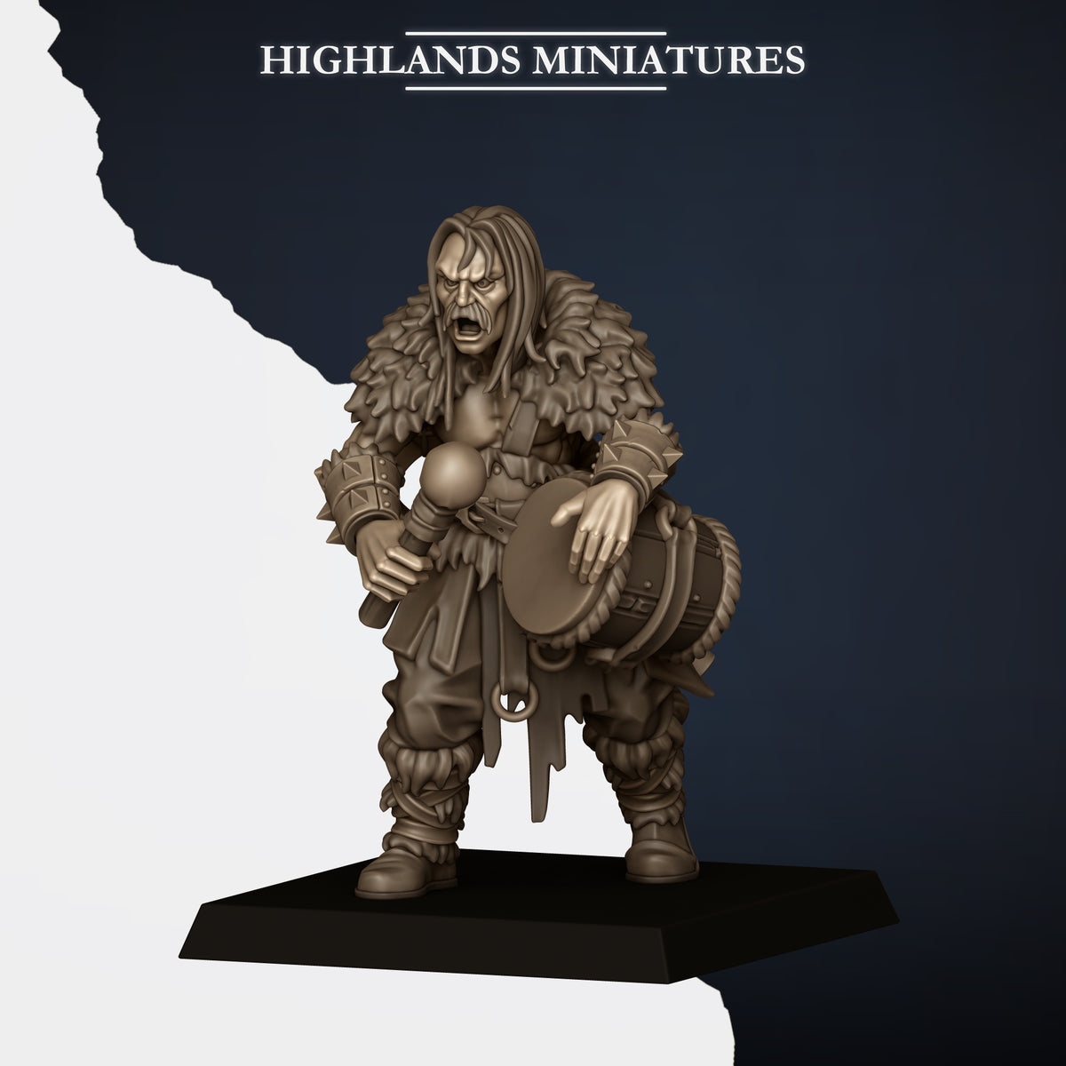 Norse Raiders with hand weapons and shields by Highland Miniatures