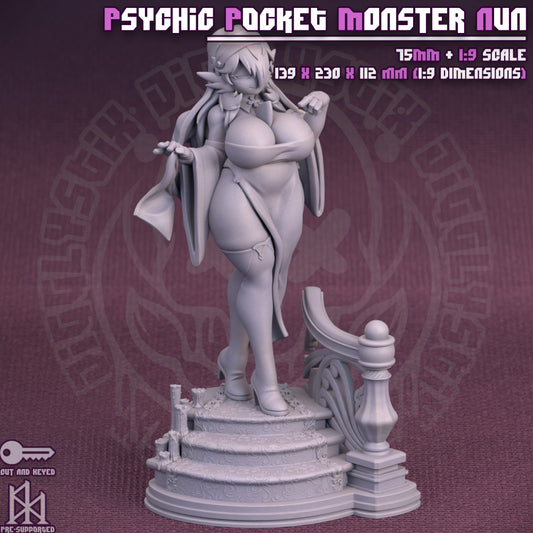 Psychic Pocket Monster Nun by Jigglystix Pin Up Factory Miniatures