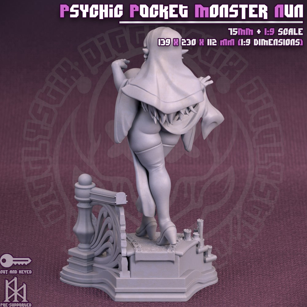 Psychic Pocket Monster Nun by Jigglystix Pin Up Factory Miniatures