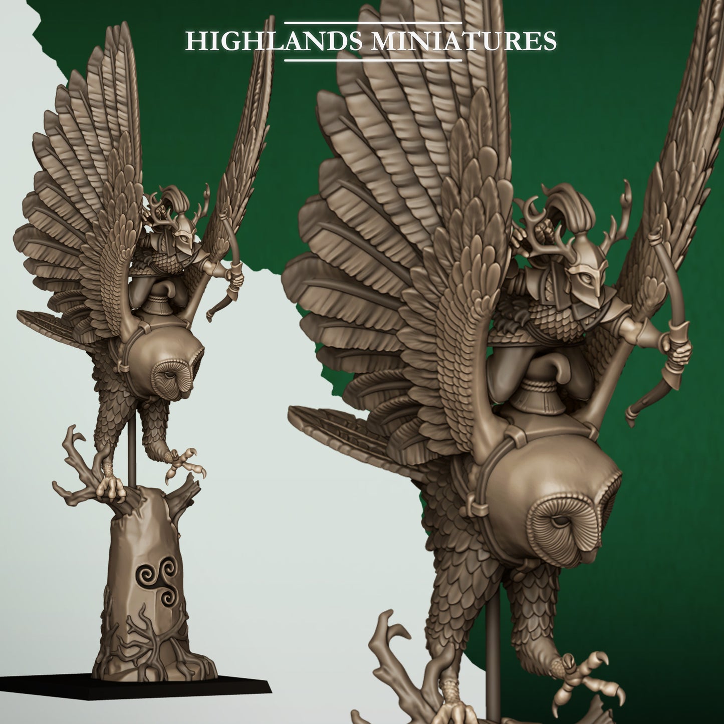 Great Owls Riders from Feral Elves By Highland Miniatures