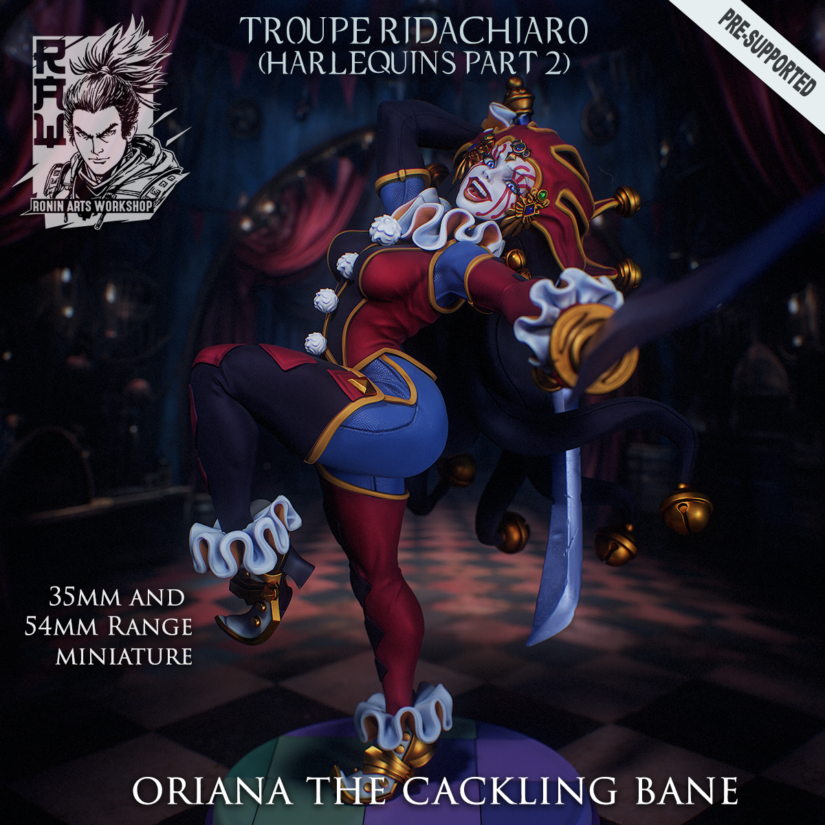 Oriana The Cackling Bane - Blade Dancer Harlequin from Harlequin Troupe by Ronin Arts Workshop