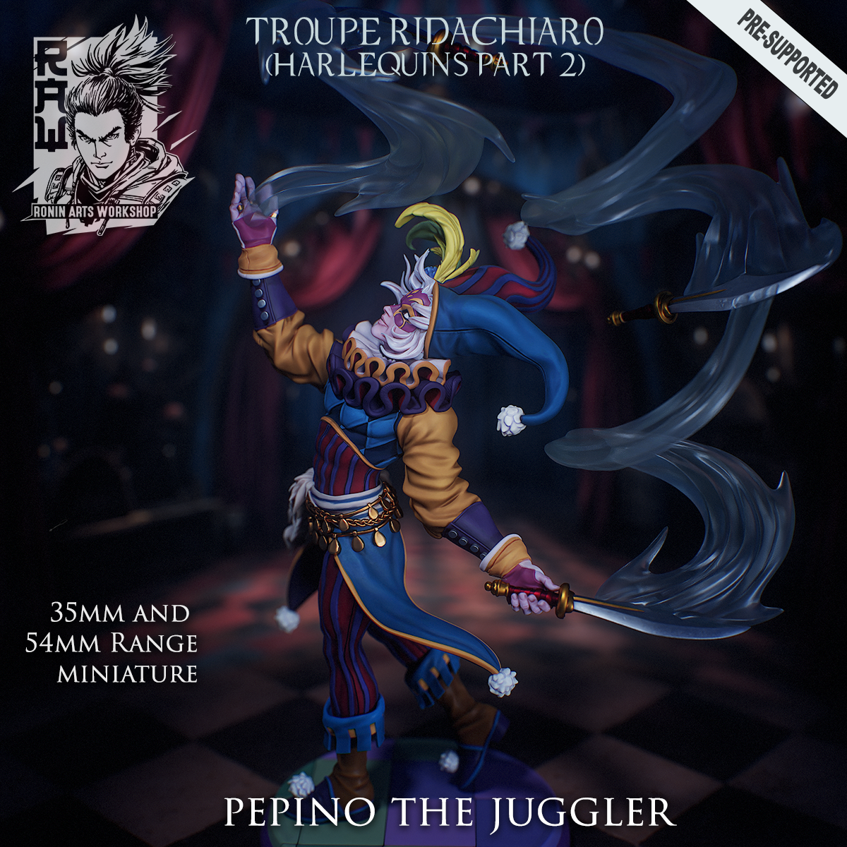 Pepino The Juggler - Jester Assassin from Harlequin Troupe by Ronin Arts Workshop