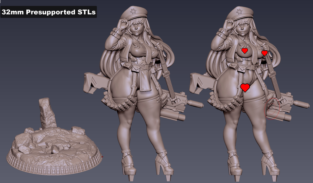 Ravia – Heavy Gunner by Gaz Minis